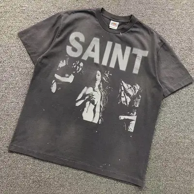 ¥98 SAINT MICHAEL T-SHIRT 5121615136(im 170cm 60kg i wear size L in the phot)