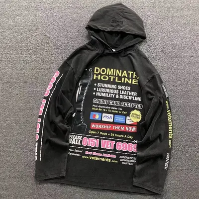 ￥225 VETEMENTS LONG SLEEVED 3112180617（im 170cm 60kg i wear size S in the phot）