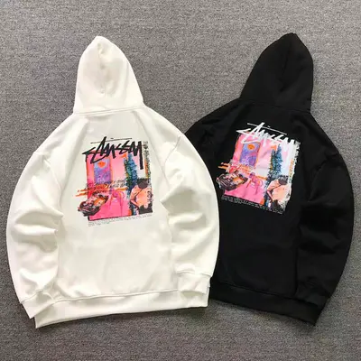 ￥125 STUSSY HOODIE 412250598（im 170cm 60kg i wear size 2XL in the phot）