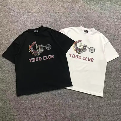 ¥98 THUG CLUB T-SHIRT 3101050617(im 170cm 60kg i wear size 1 in the phot)