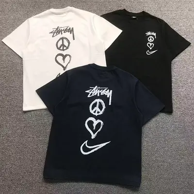 ￥108 STUSSY N⭐K⭐ T-SHIRT 2201234011（im 170cm 60kg i wear size M in the phot）