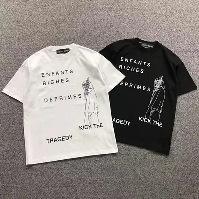 ¥85 ENFANTS RICHES DEPRIMES T-SHIRT 42012427162(im 170cm 60kg i wear size S in the phot)
