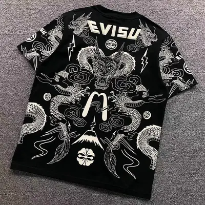 ￥125 EVISU T-SHIRT 4204020377（im 170cm 60kg i wear size M in the phot)