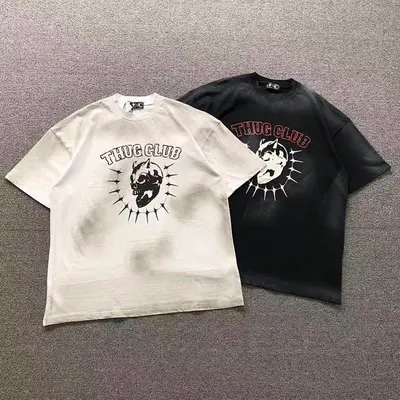 ¥128 THUG CLUB T-SHIRT 3204042017(im 170cm 60kg i wear size 1 in the phot)