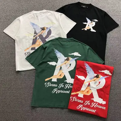 ¥115 REPRESENT T-SHIRT 22040646125(im 170cm 60kg i wear size M in the phot)
