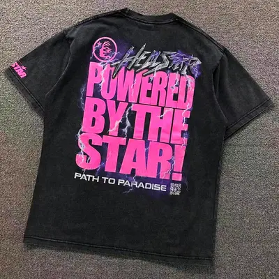 ¥115 HELLSTAR T-SHIRT 22040635125(im 170cm 60kg i wear size M in the phot)