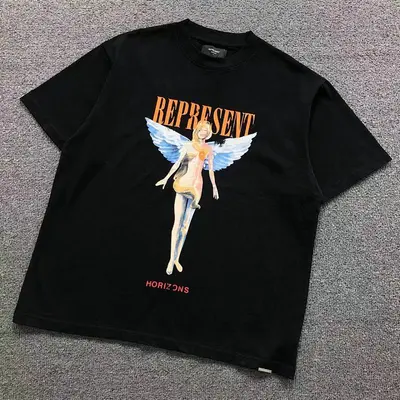 ¥115 REPRESENT T-SHIRT 22040623125(im 170cm 60kg i wear size M in the phot)