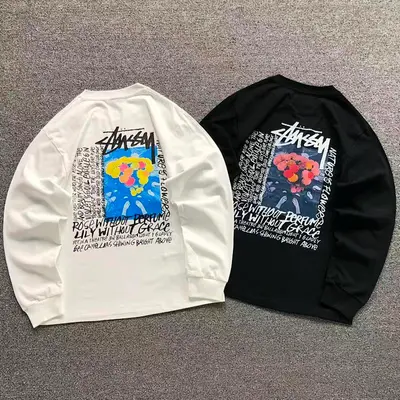 ￥158 STUSSY LONG SLEEVED 22041330001（im 170cm 60kg i wear size M in the phot）