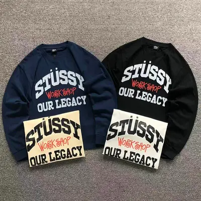 ￥158 STUSSY LONG SLEEVED 22041327001（im 170cm 60kg i wear size M in the phot）