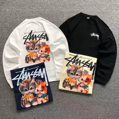 ￥158 STUSSY LONG SLEEVED 22041323001（im 170cm 60kg i wear size M in the phot）