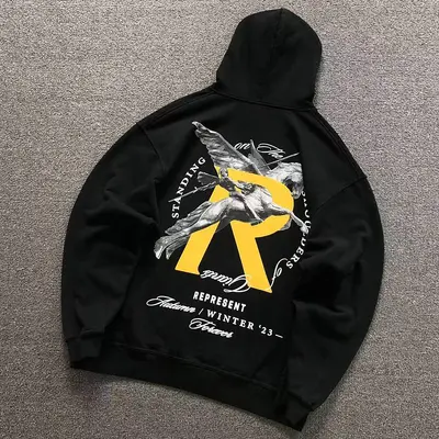 ¥185 REPRESENT HOODIE 22042907125(im 170cm 60kg i wear size M in the phot)