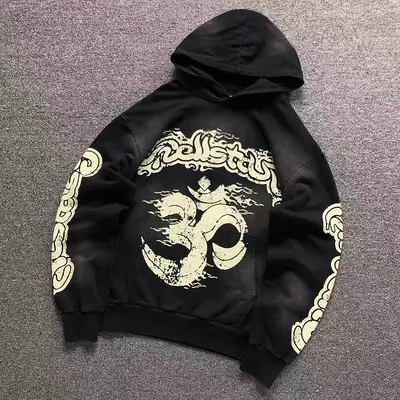 ￥228 HELLSTAR HOODIE 3205125072（im 170cm 60kg i wear size M in the phot）