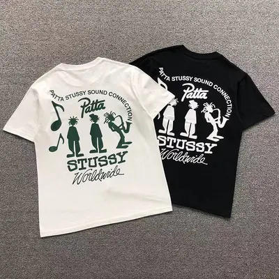 ￥128 STUSSY T-SHIRT 22052526001（im 170cm 60kg i wear size M in the phot）