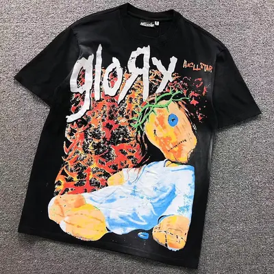 ¥108 HELLSTAR T-SHIRT 3205273017(im 170cm 60kg i wear size S in the phot)