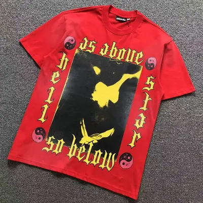 ¥108 HELLSTAR T-SHIRT 3205273417(im 170cm 60kg i wear size S in the phot)