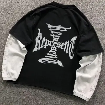 ￥137 REPRESENT LONG SLEEVED 3205301417（im 170cm 60kg i wear size S in the phot）