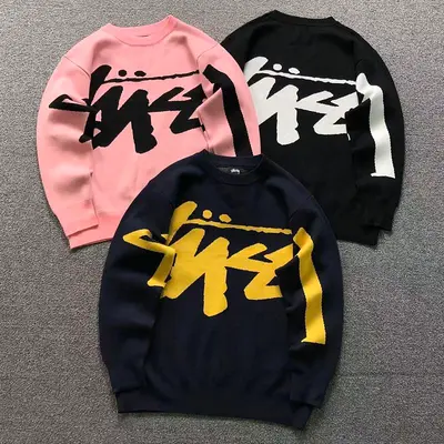 ￥129 STUSSY SWEATER 5207091282（im 170cm 60kg i wear size M in the phot）