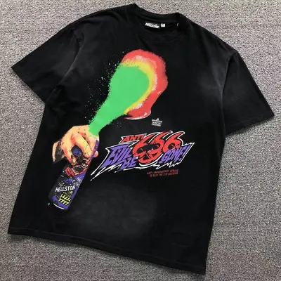 ￥118 HELLSTAR T-SHIRT 2207112217（im 170cm 60kg i wear size S in the phot）