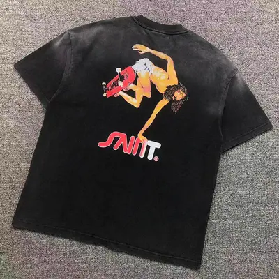 ￥118 SAINT MICHAEL T-SHIRT 3208031017（im 170cm 60kg i wear size S in the phot）