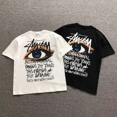 ￥72 STUSSY T-SHIRT 52080443182（im 170cm 60kg i wear size M in the phot）