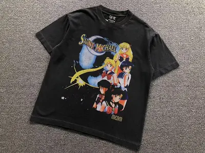 ￥98 SAINT MICHAEL T-SHIRT 42080502155（im 170cm 60kg i wear size S in the phot）