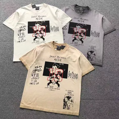 ¥98 SAINT MICHAEL T-SHIRT 42081405155(im 170cm 60kg i wear size S in the phot)