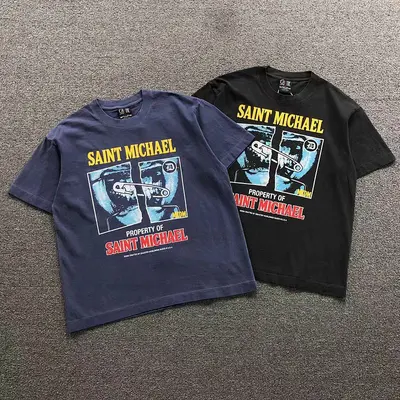 ¥98 SAINT MICHAEL T-SHIRT 42081401155(im 170cm 60kg i wear size S in the phot)