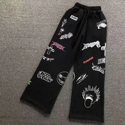 ¥288 HELLSTAR TROUSERS 4208151372(im 170cm 60kg i wear size M in the phot)