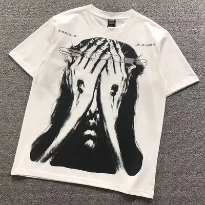 ¥88 HELLSTAR T-SHIRT 128212271(im 170cm 60kg i wear size S in the phot)