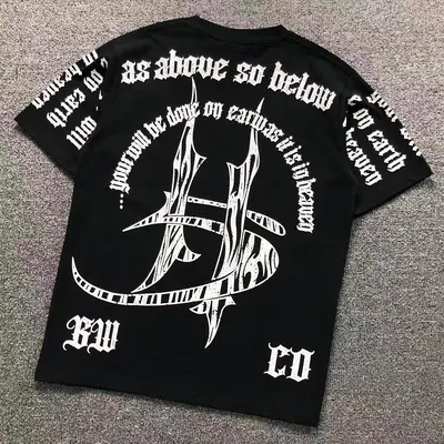 ¥88 HELLSTAR T-SHIRT 128211371(im 170cm 60kg i wear size S in the phot)