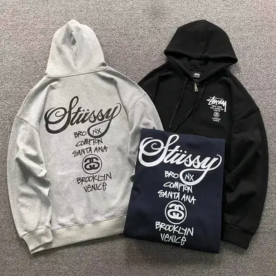 ¥129 STUSSY HOODIE 52082502123 (im 170cm 60kg i wear size L in the phot)