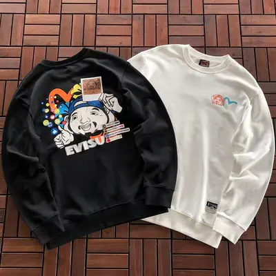 ¥.~119 EVISU SWEATER 22082532 (im 180CM 68KG iwear size L in the photo)