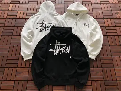¥~179 ST🔥S🔥Y HOODIE FLEECE 22090814 (im 180CM 68KG iwear size M in the photo