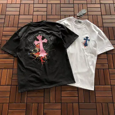 ￥~135 CH🔥OM🔥 HE🔥RTS T-SHIRT 11092544 (im 180CM 68KG iwear size S in the photo)
