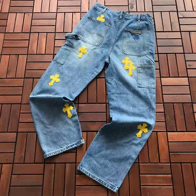 ¥~235 CH🔥OM🔥HE🔥RTS JEANS 11110228(im 180CM 68KG iwear size 32 in the photo)
