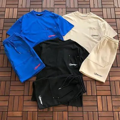 TOP¥~ 85 PANTS ¥~ 95 TRAPSTAR T-SHIRT SHORTS 33110502 (im 185CM 70KG iwear size M in the photo)