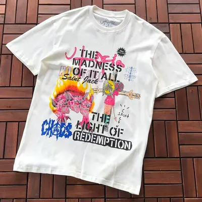 ¥~85 TRAVIS SCOTT T-SHIRT 33111434 (im 185CM 80KG iwear size M in the photo)