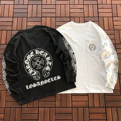 ￥~125 CH🔥OM🔥 HE🔥RTS LONG-SLEEVE 33112155 (im 180CM 68KG iwear size S in the photo)
