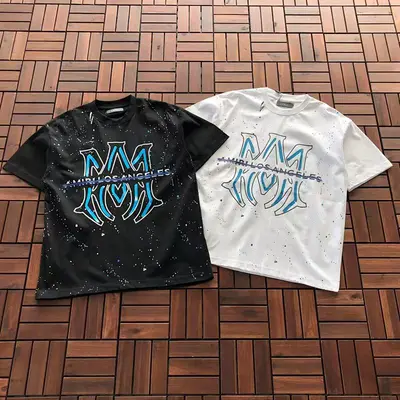 ￥~89 AMIRI T-SHIRT 33112310 (im 176CM 58KG iwear size M in the photo)