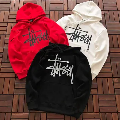 ￥~225 ST🔥S🔥Y HOODIE FLEECE 22112634 (im 176CM 58KG iwear size M in the photo)