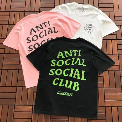 ￥~85 ANTI SOCIAL SOCIAL CLUB T-SHIRT 11112829 (im 176CM 58KG iwear size M in the photo)