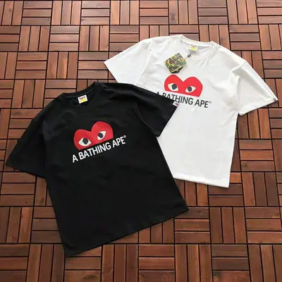 ￥~89 BAPE & CDG T-SHIRT 11112822 (im 176CM 58KG iwear size M in the photo)