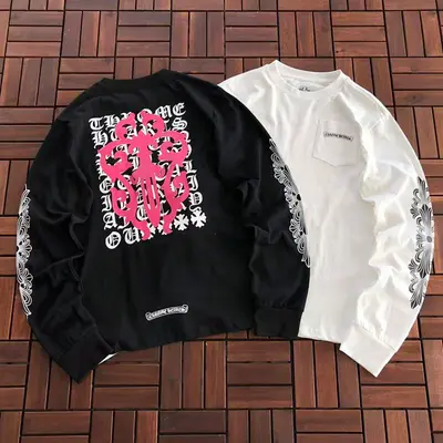 ¥~95 CH🔥OM🔥 HE🔥RTS LONG-SLEEVE 33112856 (im 185CM 73KG iwear size M in the photo)