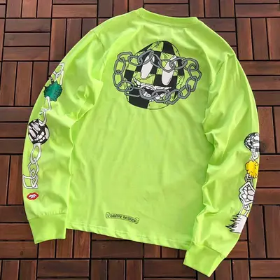 ¥~99 CH🔥OM🔥 HE🔥RTS LONG-SLEEVE 33112855 (im 185CM 73KG iwear size M in the photo)
