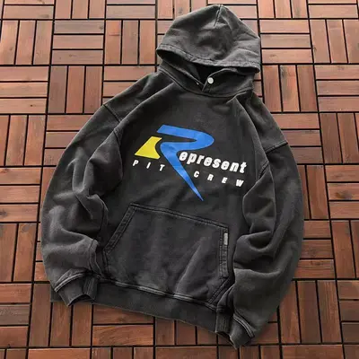 ￥~135 REPRESENT HOODIE 33120121 (im 184CM 80KG iwear size M in the photo)