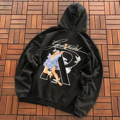 ￥~139 REPRESENT HOODIE 33120128 (im 176CM 58KG iwear size M in the photo)