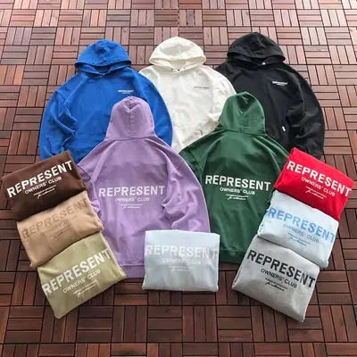 ￥~129 REPRESENT HOODIE 33120103 (im 176CM 58KG iwear size M in the photo)