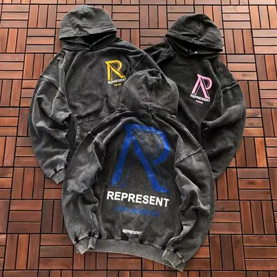￥~135 REPRESENT HOODIE 33120111 (im 184CM 80KG iwear size M in the photo)