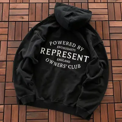 ￥~135 REPRESENT HOODIE 33120110 (im 184CM 80KG iwear size M in the photo)