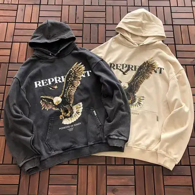 ￥~135 REPRESENT HOODIE 33120138 (im 184CM 80KG iwear size L in the photo)